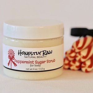 Peppermint Sugar Scrub 4 oz | Exfoliating | Moisturizing | Holiday
